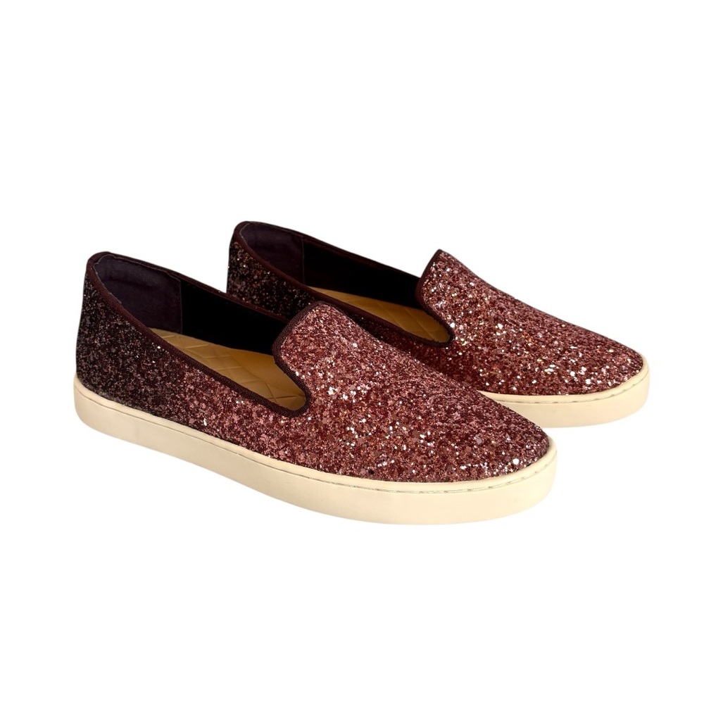 Birdies Starling Pink Rose Glitter Sparkle Slip On Loafers Shoe Flat Sneaker 7.5